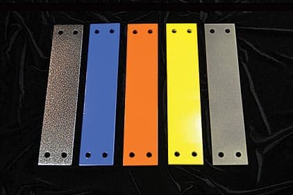 Powder coated steel finish